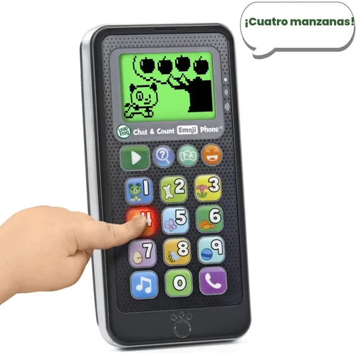 Vista 3 de LeapFrog Teléfono Emoji para chatear y contar, negro