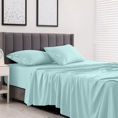 Vista 208 de LUX Décor - Juego de sábanas Twin de microfibra ultrasuave de 3 piezas con sábana encimera, sábana bajera de 16 pulgadas de profundidad y funda