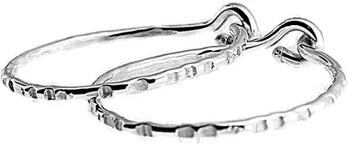 Vista 20 de Aretes de plata de ley abiertos para cartílago, tragus, delgados, calibre 22