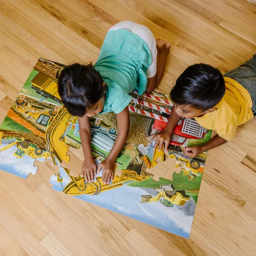 Vista 7 de Melissa & Doug, rompecabezas Building Site (48 piezas, 2 x 3 pies de largo).