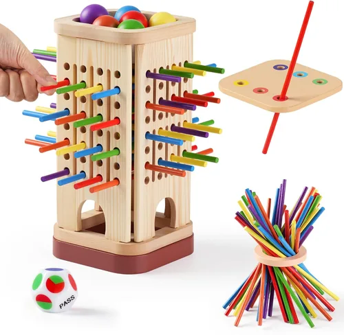 Vista 8 de Montessori Game Board Game, Multiplayer for Kids 4-8, Math Educational, Fine Motor Skill Toy for Girls Boys, Classic Fun Games for Age 3 4 5 6 7 8