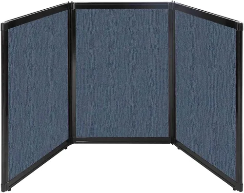 Vista 27 de Versare Pantalla plegable de mesa Partición de 3 paneles Divisor de espacio de trabajo portátil ligero Negro 78 x 24 pulgadas