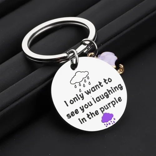 Vista 3 de BLEOUK Singer Keychain Singer Fans Jewelry Music Song Lyrics Inspired Keychain