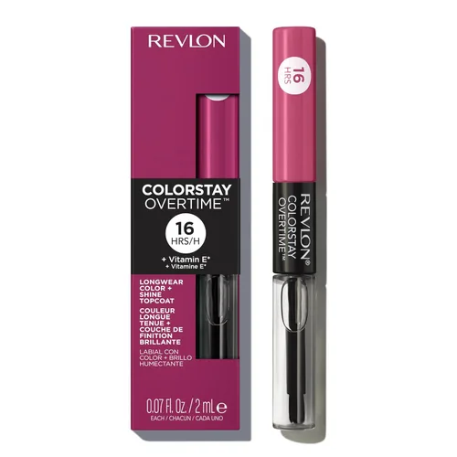 Vista 23 de Revlon Lápiz labial líquido con brillo de labios transparente, colorStay Overtime Lipcolor, relleno de calcetines para mujeres, 005 Infinite 005
