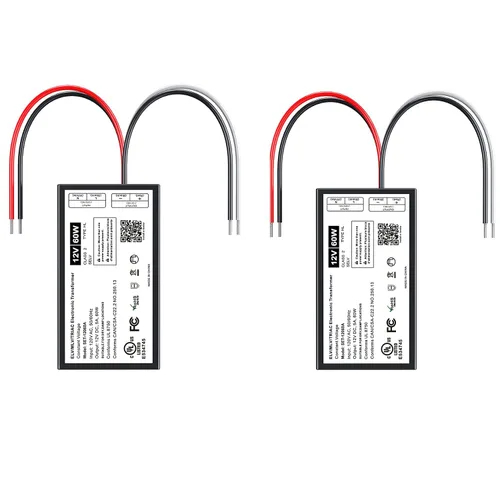 Vista 22 de Controlador LED regulable de 12 V, transformador LED Triac ELV/MLV de 60 W compatible con interruptores Lutron y Leviton, fuente de alimentación