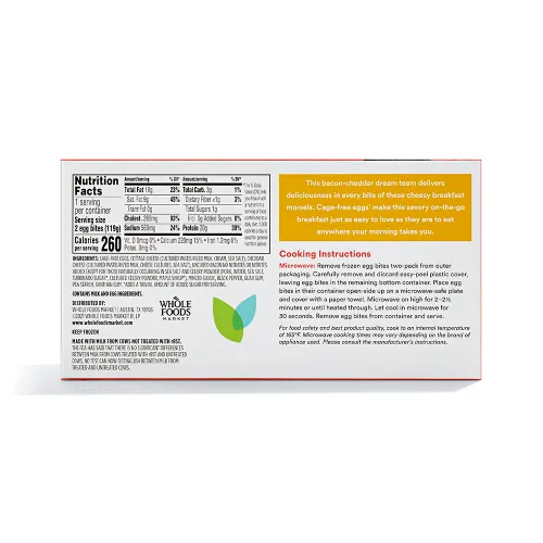 Vista 2 de 365 by Whole Foods Market Bocaditos de huevo cheddar y tocino sin curar, 4.2 onzas