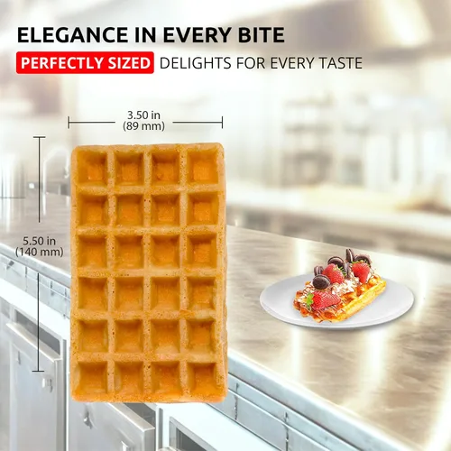 Vista 7 de ALDKitchen Gofrera belga gruesa con platos extraíbles, tipo columpio, 2 gofres de forma cuadrada, 110 V