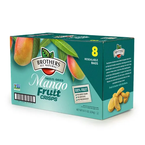 Vista 7 de Brothers All Natural, Fuji Apple Fritas liofilizadas de frutas, sin gluten, sin OMG, nada añadido, bolsa resellable de 1 onza (paquete de 8)