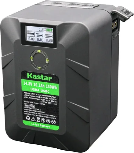 Vista 2 de Kastar BP-Y150W - Batería de bloqueo en V y montaje en V, 14,8 V, 10,2 Ah, 150 Wh, compatible con Sony DSR-70 DSR-70A DSR-70AP