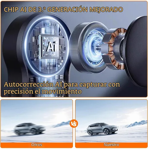 Vista 4 de Trípode con palo de selfie de 71 pulgadas para iPhone/Android, trípodes de seguimiento automático facial con luz, estabilizador gimbal fuerte