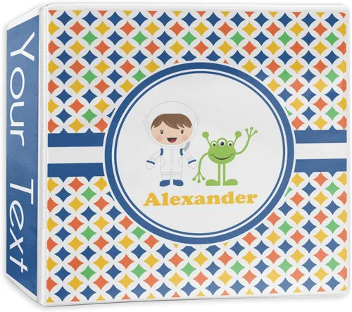 Vista 6 de Carpeta de 3 anillos Astronaut para niño - 2 pulgadas (personalizada)