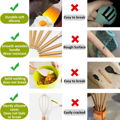 Vista 6 de Fungun - Juego de utensilios de cocina de cocina, 35 piezas, utensilios de cocina antiadherentes, juego de espátula, juego de utensilios de cocina