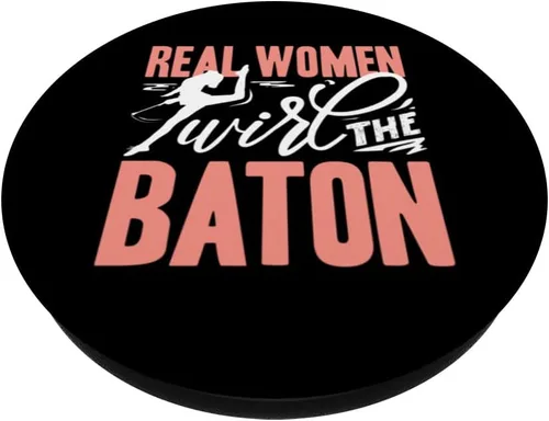 Vista 2 de Baton Twirling Majorette Real Women Twirl The Baton PopSockets Swappable PopGrip