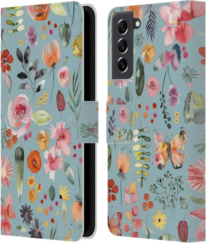 Vista 264 de Head Case Designs Officially Licensed Ninola Butterfly Nature Spring Floral Leather Wallet Case Compatible with Samsung Galaxy A07 4G