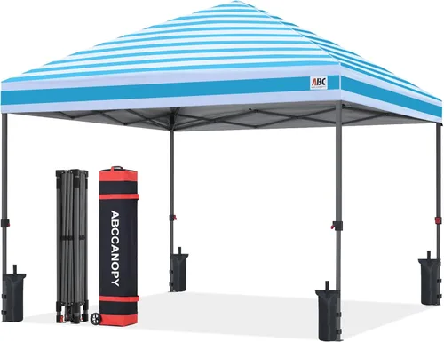 Vista 61 de ABCCANOPY Toldo desplegable – Tienda de campaña portátil para patio al aire libre resistente para patio trasero y terraza con 4 bolsas de arena Beige