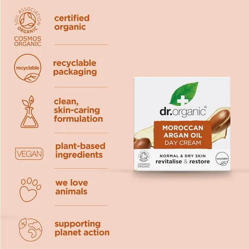 Vista 5 de Organic Doctor - Crema de día con aceite de argán marroquí, 1.7 onzas