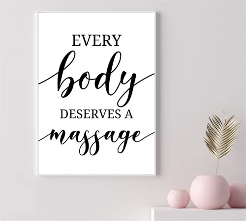 Vista 3 de NATVVA Póster de arte de pared para terapia de masaje, impresiones en lienzo para terapeuta de masaje, pintura, ilustración, decoración del hogar