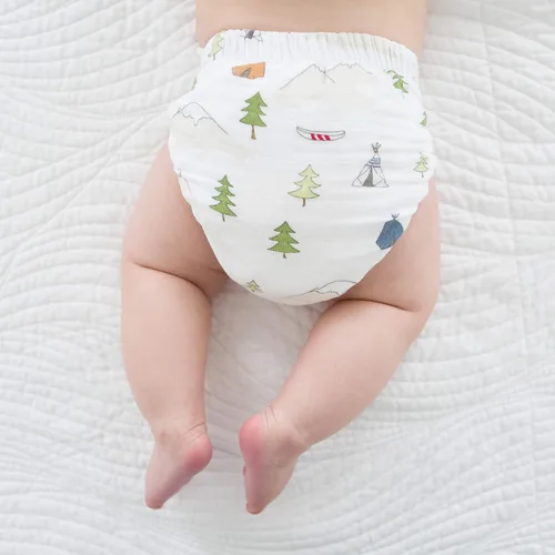 Vista 15 de SmartNappy - Muselina de algodón de Amazing Baby, funda híbrida para pañales de tela NextGen + 1 inserto reutilizable bi-fold + 1 refuerzo Mini