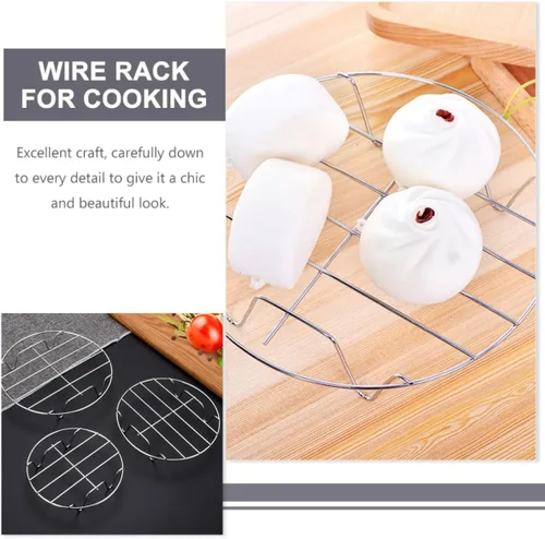 Vista 9 de Steamer Rack for Cooking Food and Eggs with Feet Stainless Steel