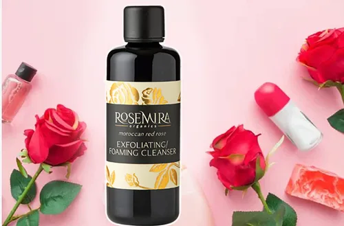 Vista 8 de Limpiador espumoso exfoliante marroquí de rosa roja – exfoliante, limpiador, equilibrante, tonificante – fabricado en Estados Unidos