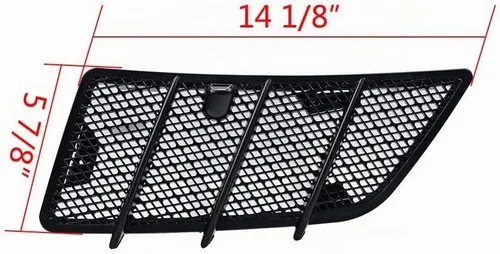 Vista 2 de Par de cubiertas de rejilla de ventilación de aire compatible con Mercedes Benz 2008 2009 2010 2011 W164 GL ML Clase 350 450 negro mate