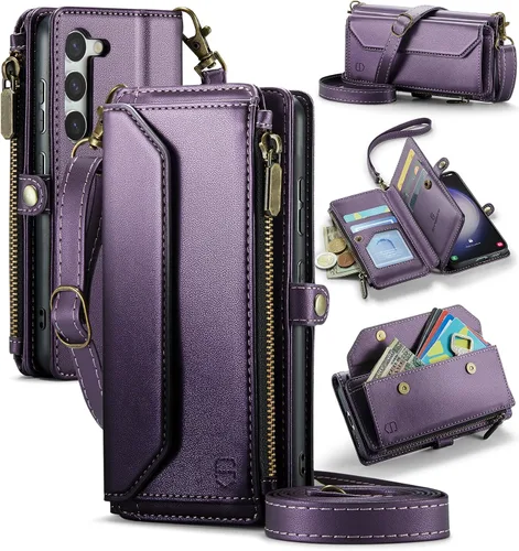 Vista 27 de Strapurs - Funda tipo cartera con correa para Samsung Galaxy S23 5G, color negro