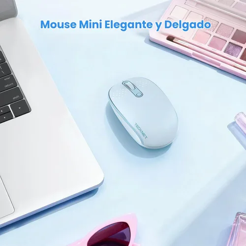 Vista 6 de TECKNET Ratón Inalámbrico Bluetooth (BT5.0/3.0 & 2.4G) Clic Silencioso Compacto y Portátil USB Óptico para Computadora, Ratón Bluetooth para Laptop