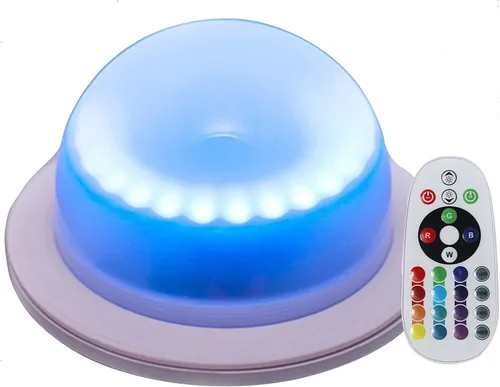 Vista 7 de Paquete de 4 luces LED debajo de la mesa para fiestas, iluminación RGB para eventos para bodas, control remoto para mesa de cóctel, mesa de café