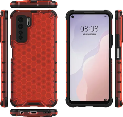 Vista 204 de Pzwoxukhov Funda compatible con Huawei Nova 3i, compatible con Huawei P Smart+ 2018 Honeycomb Anti-Drop Shock-Absorbing Case Negro