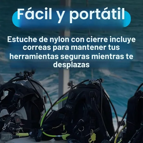 Vista 6 de Innovative Scuba Concepts Kit de herramientas de buceo de lujo, juego de herramientas de reparación de múltiples herramientas para buceo y buceo