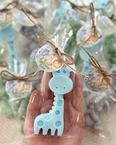 Vista 3 de Jabones de animales de safari: recuerdos de baby shower de safari para invitados, decoraciones de fiesta de cumpleaños Wild One para niños y niñas