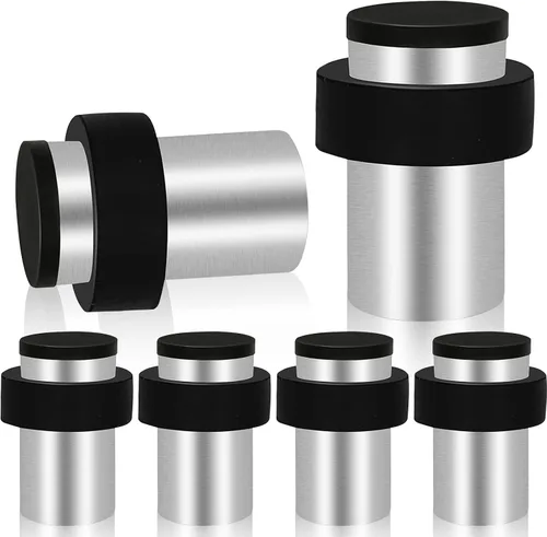 Vista 30 de KOLAKO Tope de puerta, tope de puerta de piso, negro para parte inferior de la puerta, 2 pulgadas (1.969 in), resistente, cilíndrico comercial