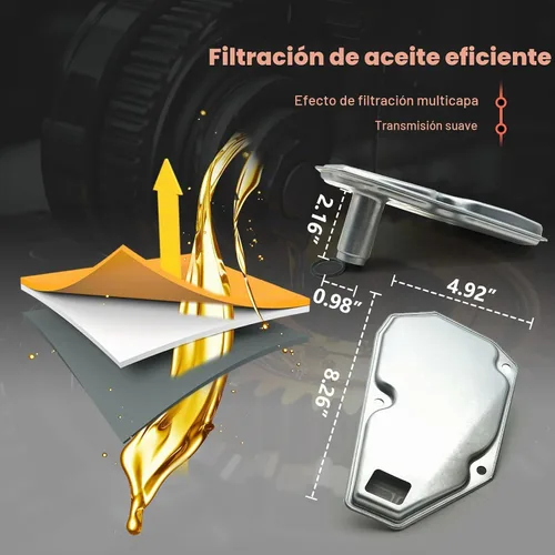Vista 2 de TRANSPEED JF015E RE0F11A Kit de filtro de aceite de transmisión de metal y junta de bandeja compatible con Nissan Sentra Tiida Versa Note Suzuki