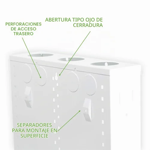 Vista 5 de Legrand - Caja de cableado estructurado de 28 pulgadas con cubierta atornillada, caja multimedia de calibre 20 en la pared con paso de cable de 2.5