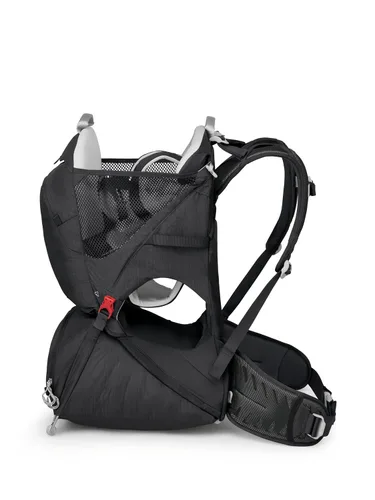 Vista 6 de Osprey Poco SLT Mochila Portabebés Ligera - Portabebés de Senderismo Compacto para Niños Pequeños con Arnés de Seguridad, Parasol y Panel Posterior