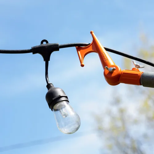 Vista 2 de EZ SMART Práctico gancho, gancho multiusos, codo ajustable, atornillado al poste de extensión de rosca estándar para colgar comederos de pájaros
