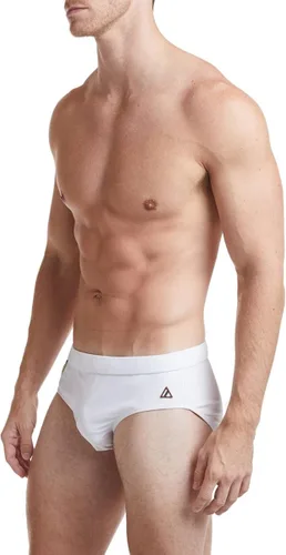 Vista 3 de Bikini blanco con ribete de cobalto