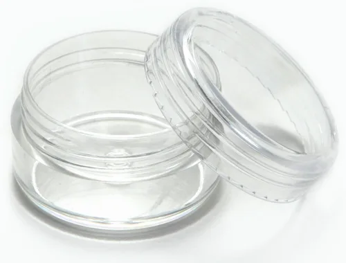 Vista 3 de Gogoonly, 50 tarros cosméticos de plástico transparente con tapas, de alta calidad, vacíos, de 0.17 onzas