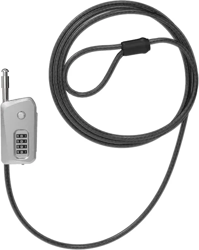 Vista 8 de Candado de cable pitón de 6 pies para bicicleta, bicicleta, scooter, bloqueo de cámara de sendero, candado de combinación de 4 dígitos, antirrobo