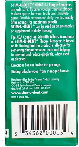 Vista 3 de Natural Dentist Stim U Dent Original Mint 4 paquetes de 25
