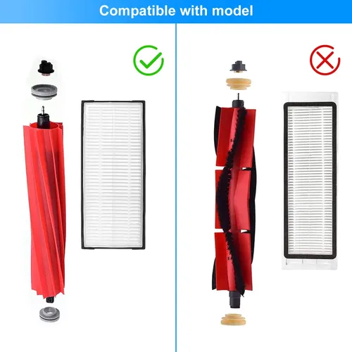Vista 3 de Kit de accesorios S7 MaxV Ultra para Xiaomi Roborock S7 S7 + S7 MaxV, S7 MaxV Plus, T7S T7 plus T7S plus aspiradoras robot, 2 cepillos de rodillo, 4