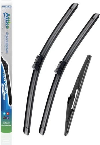 Vista 21 de ATTKE Limpiaparabrisas para Todo Clima, 15" + 15" Delanteros y 13" Trasero para Jeep Wrangler 2008-2018, Estilo OE Genuino (3 Limpiaparabrisas)