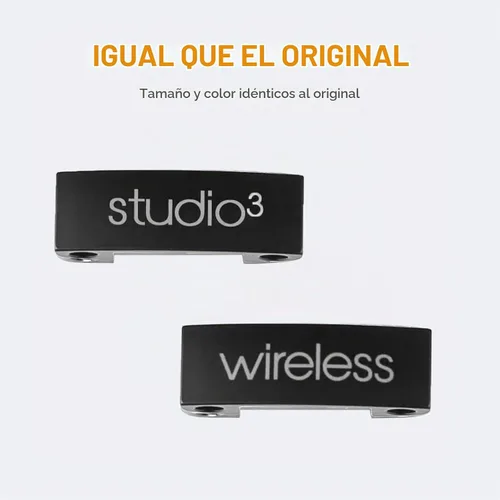 Vista 2 de Studio 3 Bisagra de repuesto igual que los accesorios OEM, kit de reparación duradero compatible con Beats by Dre Studio3 (A1914), Studio 2 con Negro