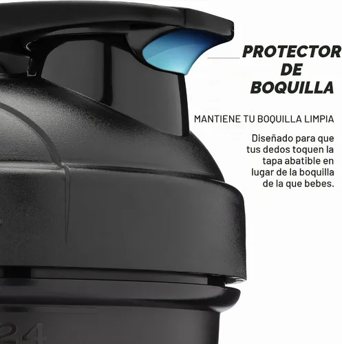 Vista 5 de Hydra Cup - Paquete de 2 botellas mezcladoras de proteínas de 28 onzas, mezclador de alambre con barra 4x Whisk, Leak Proof Shaker Cups for Negro