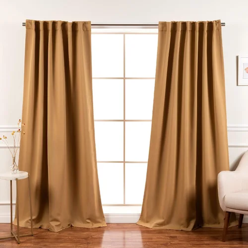 Vista 33 de Best Home Fashion Paneles de cortinas opacas de alta calidad, con aislamiento térmico sólido, cortinas opacas para tratamiento de ventanas