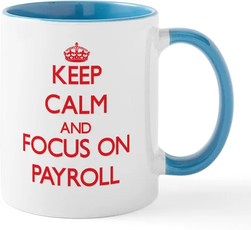 Vista 52 de CafePress Coffee Then Payroll Mugs - Taza de café de cerámica (11 oz)
