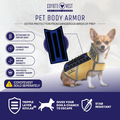 Vista 3 de HawkShield - Almohadilla para CoyoteVest o chaleco de espigas, chaleco de arnés protector para perro, complemento para proteger a tu mascota de aves