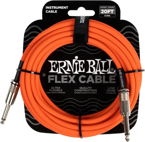 Vista 7 de Ernie Ball - Cable de instrumento flex recto/recto 10 pies - Negro (P06434)