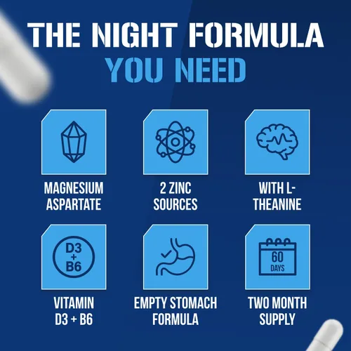 Vista 5 de EVL Suplemento de recuperación post entrenamiento, magnesio y zinc, ZMatrix Zinc Magnesio Aspartato Suplemento de recuperación muscular para apoyo