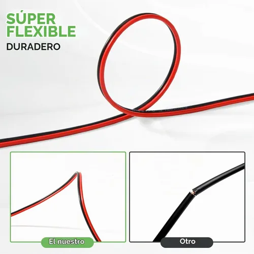 Vista 4 de Askcable Cable de alambre de 12 calibre, cable de alambre eléctrico de 12 AWG, 2 conductores de alambre rojo y negro, cable de extensión flexible